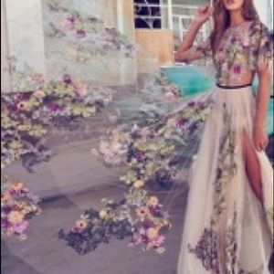 Sexy embroidery maxi dress